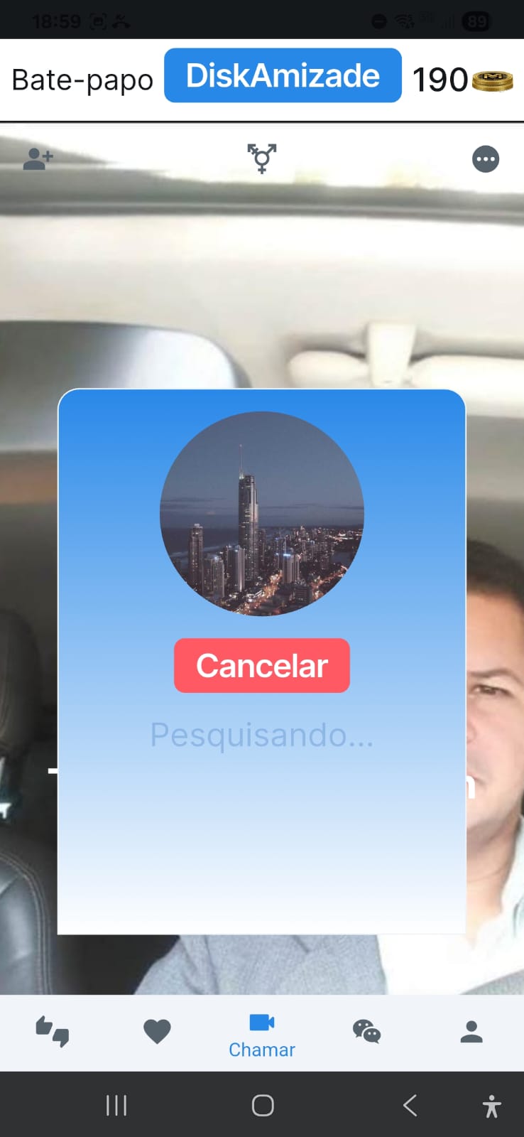 Tela de Videochamada